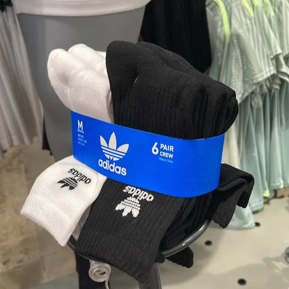 Adidas 6 pairs socks set W:5-10; M:5-8